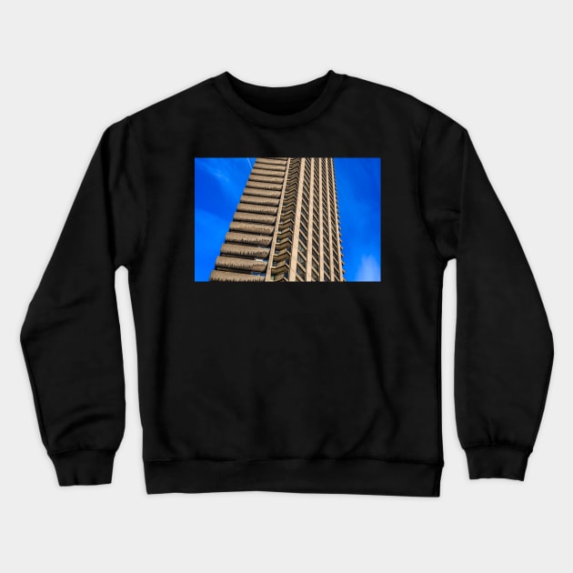 Barbican tower in sun Crewneck Sweatshirt by Sampson-et-al